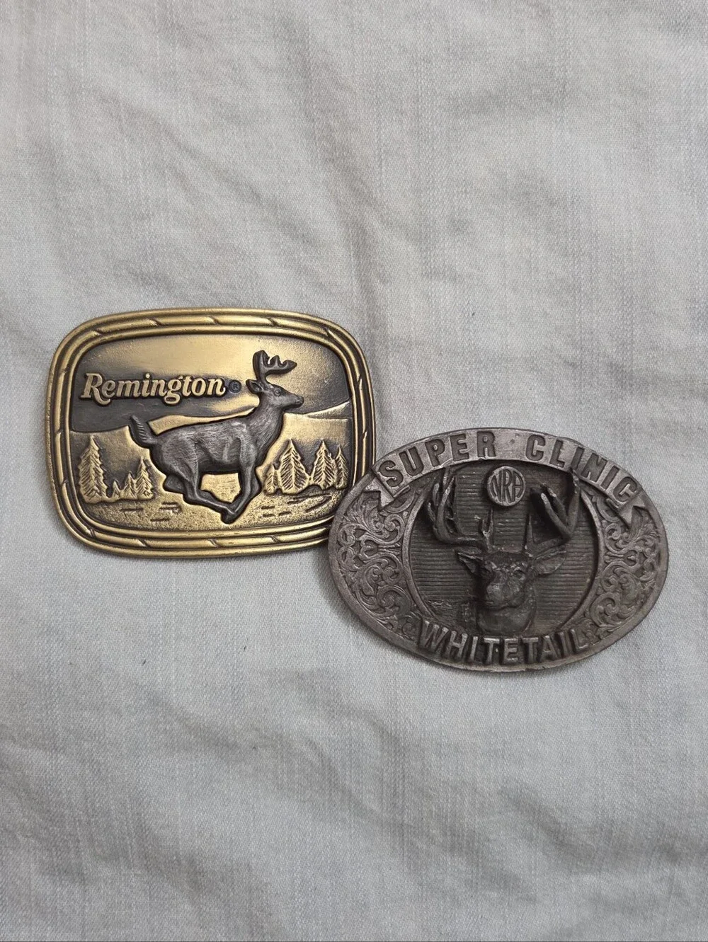 2 Vintage 1970s Belt Buckles